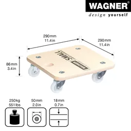 Wagner Transporthilfe BIRKE Multiplex 29 x 29 x 8,5 cm, TK 250 kg