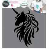 Aladine 81016 Textil-Schablone Einhorn
