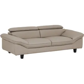 Home Affaire 3-Sitzer HOME AFFAIRE "Pilot", sand, B:218cm T:108cm, Sofas, Big-Sofa mit Kopfteilverstellung