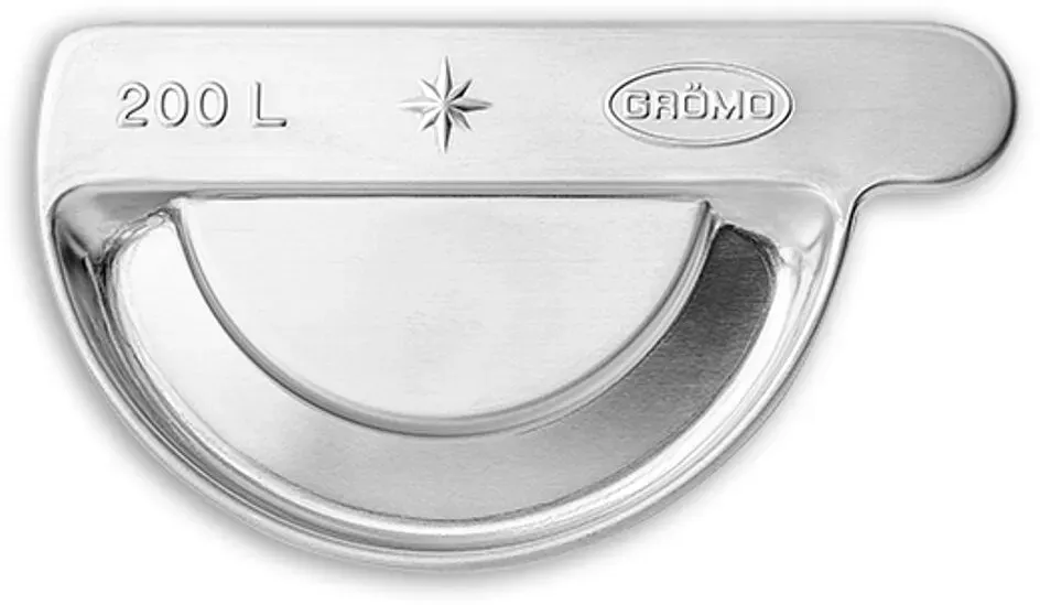 Dachrinnenboden Grömo mit Einstecknut, halbrund, links, Aluminium, verschiedene Größen (Ausführung: Nenngröße 333. Ø 153mm)
