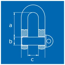 schmidt's onlineshop Schäkel DIN 82101-A, 3 t