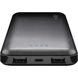 goobay Slimline Power-Bank 10.000mAh black - Schwarz