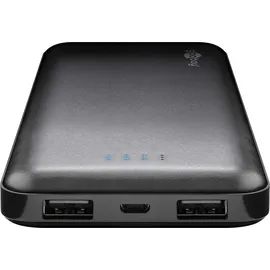 goobay Slimline Power-Bank 10.000mAh black - Schwarz