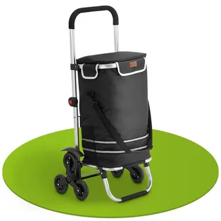 Juskys 3in1 Einkaufstrolley Schwarz