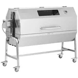 ROYAL CATERING Edelstahl Spanferkelgrill Spießgrill Abdeckung mit Thermometer Grillmotor 40kg