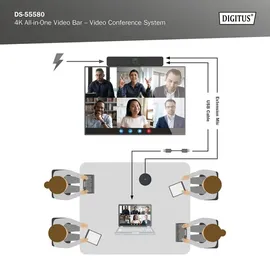 Digitus 4K All-In-One Video Bar Pro - Videokonferenz-System