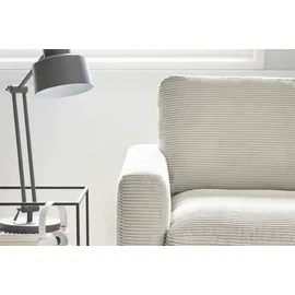 KAWOLA Ecksofa Cara Cord Recamiere rechts hellgrau