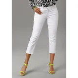 Aniston SELECTED Straight-Jeans in verkürzter cropped Länge weiß 36