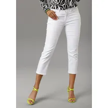 Aniston SELECTED Straight-Jeans in verkürzter cropped Länge weiß 36