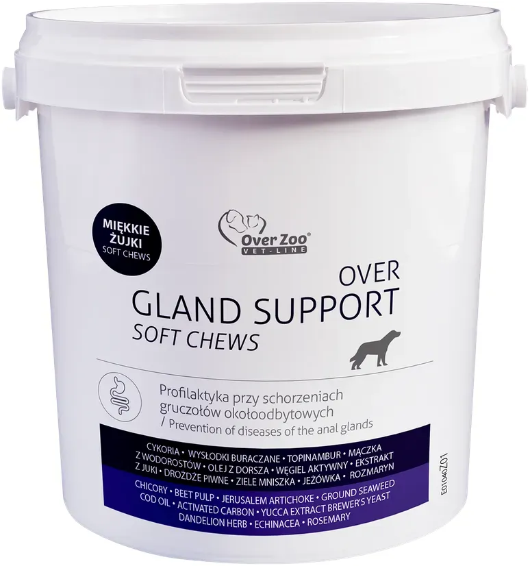 OVER Gland Support soft chew - für Perianaldrüsen - 90 Kautabletten (Rabatt für Stammkunden 3%)