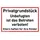 König Werbeanlagen Schild Privatgrundstück 30 x 20 cm Weiß