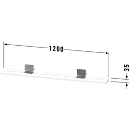 Duravit Sivida 125x65x3,6mm, we. hgl, montiert, chrom