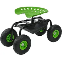 Trutzholm Gartenscooter mit Ablage Stahl 150 kg Sitzhöhe 44-52 cm Sitz 360° drehbar