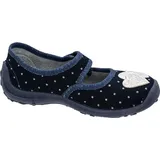 Fischer Markenschuh Klett-Hausschuh Blau 30