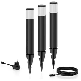 Philips Sockelleuchte Kunststoff 52,5 cm 3er Set schwarz