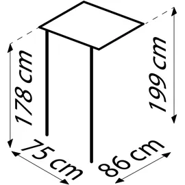 Globel Schleppdach für Skillion 64 + 84, anthrazit