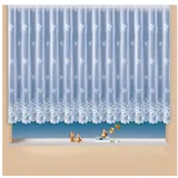 WECKBRODT Gardine Verona (1 St), Kräuselband, halbtransparent, Jacquard, Jacquard, strukturiert, Allover,floral,halbtransparent,Bordüre, Store weiß 300 cm x 100 cm