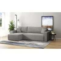 INOSIGN »Winton Cordsofa / Schlafsofa 253 cm«, Cord, Recamiere wechselbar, Schlaffunktion (130/208cm), Bettkasten