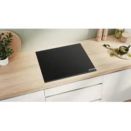 Bosch Herdset Bosch Backofen EcoClean mit Induktionskochfeld PowerBoost - autark, 60 cm - Schwarz