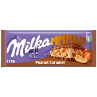 Milka Peanut Caramel 1 x 276g I Großtafel I Alpenmilch-Schokolade I mit Karamell, Erdnüssen und Knusper-Reis I Milka Nuss-Schokolade aus 100% Alpenmilch I Tafelschokolade