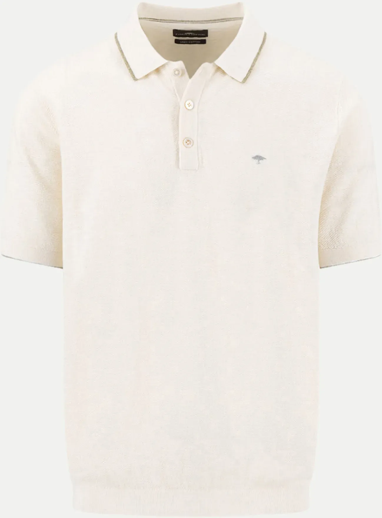 Strickpoloshirt Beige XXL