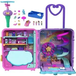 MATTEL HKV43 Polly Pocket Urlaub im Rollkoffer Spielset