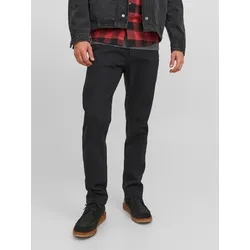Regular-fit-Jeans JACK & JONES "JJICLARK JJEVAN AM 795 NOOS", Herren, Gr. 33, Länge 32, schwarz (schwarz denim), Denim/Jeans, Obermaterial: 98% Baumwolle, 2% Elasthan, Abriebeffekte, modisch, regular fit normal, Jeans