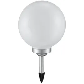ETC Shop 3er Set LED Solarleuchten, Kugel weiß, Erdspieß, D 20/25/30 cm