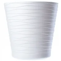 Kadax Blumentopf mit Untersetzer, aus Kunststoff, rund, 15 cm,