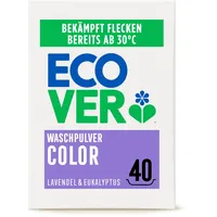 Ecover Color Waschpulver Konzentrat Lavendel (3 kg / 40 Waschladungen), Colorwaschmittel mit pflanzenbasierten Inhaltsstoffen, Waschmittel Pulver für natürlich reine Buntwäsche, 3 kg
