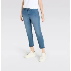 MAC Slim-fit-Jeans "CHINO turn up", Damen, Gr. 48, N-Gr, blau (venice beach wash), Denim/Jeans, Obermaterial: 98% Baumwolle, 2% Elasthan, unifarben, slim fit knöchelfrei, Jeans Slim-fit-Jeans, im Five-Pocket Style