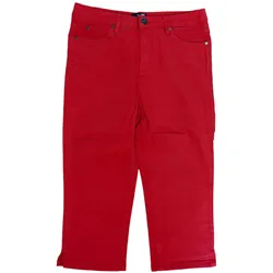 ARIZONA Damen Capri-Hose High-Waist Hose 3/4 Denim Pants Baumwoll-Hose 99331807 Rot - 38
