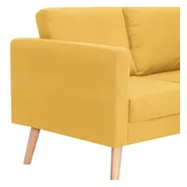 vidaXL 3-Sitzer-Sofa Stoff Gelb