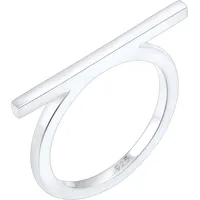 Elli Ring Damen Geo Minimal Blogger Trend Edgy in 925 Sterling Silber