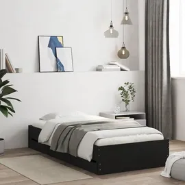 vidaXL Bettgestell 90 x 190 cm Schwarz