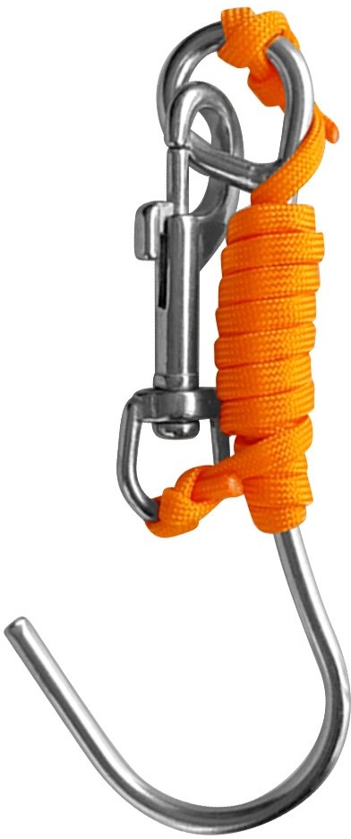 Sharplace Riffhaken mit Karabinerhaken und Nylon Tauchen Schnorcheln Sicherheitsausrüstung, Orange, wie beschrieben