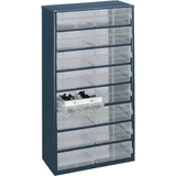 Raaco, Werkstattschrank, Kleinteilemagazin B.306xT.150xH.552mm Stahlblech dkl.-blau/transp./Schubl.a.PP (30.60 cm, 55.20 cm)