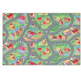 Snapstyle Kinder Spiel Teppich Little Village Bunt 80x160cm