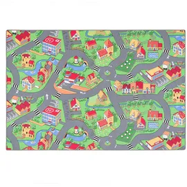 Snapstyle Kinder Spiel Teppich Little Village Bunt 80x160cm