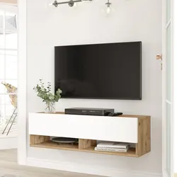 Fernsehtisch Laitila 100x31,5x29,5cm Eiche rustikal/Weiß