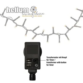 Hellum 530193 Micro-Lichterkette Außen netzbetrieben Anzahl Leuchtmittel 800 LED Beleuchtete Länge