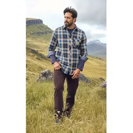 Jan Vanderstorm Langarmhemd kariert braun 3XL
