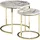 KADIMA DESIGN Beistelltisch Weiß Marmor 80 x 45 x 80 cm