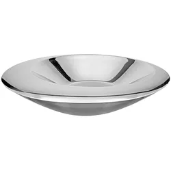 Dekoschale FINK "VISTO", silber (silberfarben), H:8cm Ø:43cm, Edelstahl, Dekoschalen, doppelwandig