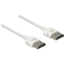 DeLock HDMI Anschlusskabel HDMI-A Stecker 1,5 m Weiß
