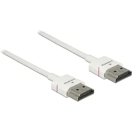 DeLock HDMI Anschlusskabel HDMI-A Stecker 1,5 m Weiß