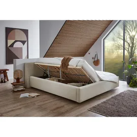 Meise Möbel Polsterbett »Cube«, mit Bettkasten beige , Maße (cm): B: 218 H: 82