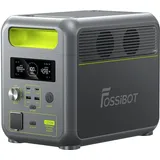 FOSSiBOT Tragbare 1200W Solarspeicher Powerstation F1200, 1024Wh LiFePO4 Solargenerator mit USV-Funktion,100W Typ-C 45 Min. Schnellladung von 0-80%