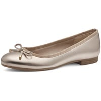 Marco Tozzi Damen Ballerinas mit Schleife Vegan, Gold (Platinum),