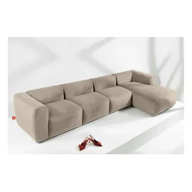 Konsimo Ecksofa Buffo ¦ beige ¦ Maße (cm): B: 365 H: 73